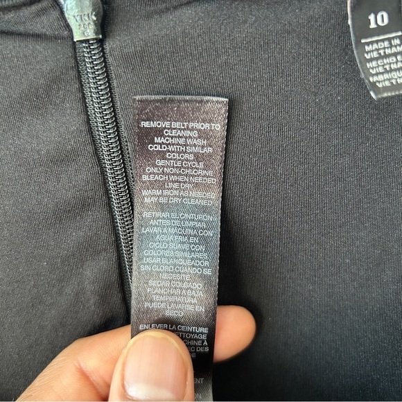 White House Black Market Women’s Stretchy Striped Bodycon Midi Dress Size 10 - Picture 7 of 10